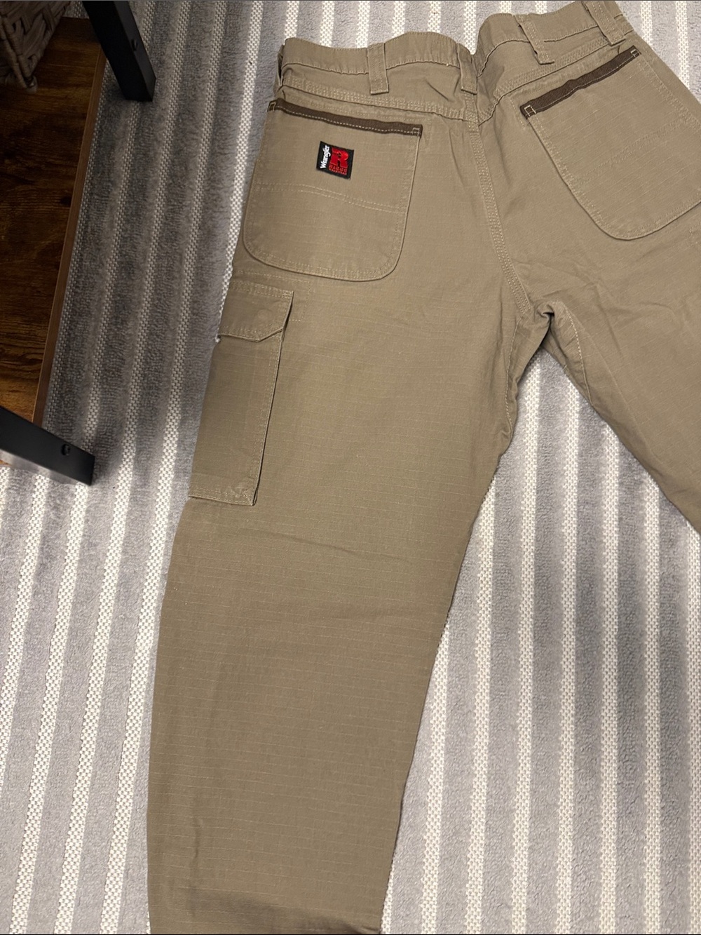 Wrangler Riggs workwear NEW olive Tan Ripstop Pants - Picture 7 of 8